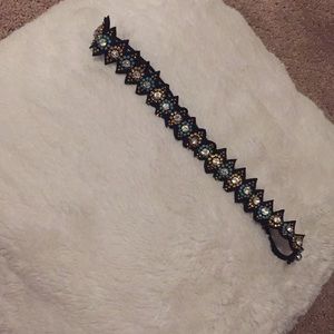 Bejeweled black headband